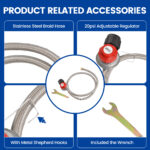 ARC 200,000BTU Propane Burner Camping Stove,Outdoor Gas Stove Burner Cooker for Cooking for Turkey Fry,Homebrewing,Crawfish Boil,and More! | AFH-4229S - Image 5
