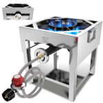 ARC Single Burner Propane Stove with Foldable Legs -Extra Large 17"Cubic,High-pressure 20PSI Stainless Steel Propane Burners for Outdoor Cooking Turkey Fry, Seafood Boil, BBQ, Homebrewing