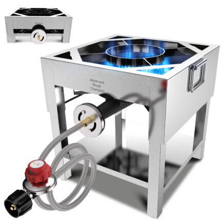 ARC Single Burner Propane Stove with Foldable Legs -Extra Large 17"Cubic,High-pressure 20PSI Stainless Steel Propane Burners for Outdoor Cooking Turkey Fry, Seafood Boil, BBQ, Homebrewing