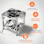 ARC Single Burner Propane Stove with Foldable Legs -Extra Large 17"Cubic,High-pressure 20PSI Stainless Steel Propane Burners for Outdoor Cooking Turkey Fry, Seafood Boil, BBQ, Homebrewing - Image 4